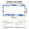 thumbnail image 2 of Aluminum License Plate Frame 2 Pack Car Exterior Accessory Car Tag Holder for Front Rear Plates Cars Decor Watercolor Blue Flowers, 2 of 7