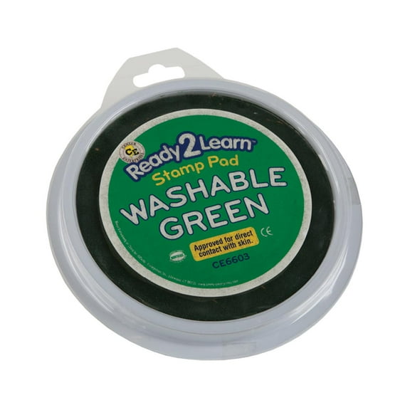 Ready2Learn Jumbo Washable Stamp Pad, 6 Inch Diameter, Green