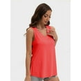 thumbnail image 3 of Women V Neck Curved Hem Tank Tops Summer Casual Sleeveless Loose Fit Tunic Tops, 3 of 4