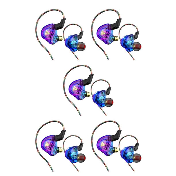 Inteprter Auricular con cable Estuche metálico portátil de 60 grados Auricular HiFi para interiores y exteriores Ver video Auriculares Azul morado 5Conjunto