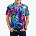 thumbnail image 1 of Fotbe Neon Free Play Pattern Men’s Golf Polo Shirt – Breathable Performance Golf Shirt with Button-Down Collar-XX-Large, 1 of 6