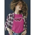 thumbnail image 2 of Emoji Graffiti Plaid - Red Urban Street Art Design Women's T-shirt, 2 of 4