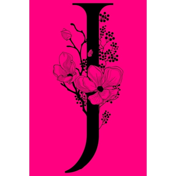 J: Monogram Initial Letter Notebook: Customized Monogrammed Gift Journal To Write In, (Paperback)