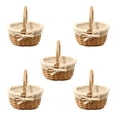 thumbnail image 1 of 5X Cesta de Mimbre Tejida Una Mano Canasta de Flores de Simulación Canasta de Flores Pequeña, 1 of 5