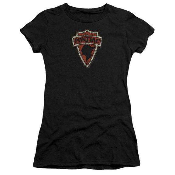 Pontiac Early Pontiac Arrowhead Junior Women's T-Shirt Sheer Black