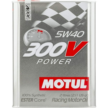 Motul 104242 300V 5W-40 Synthetic Racing Oil, 2 L, 1 Pack