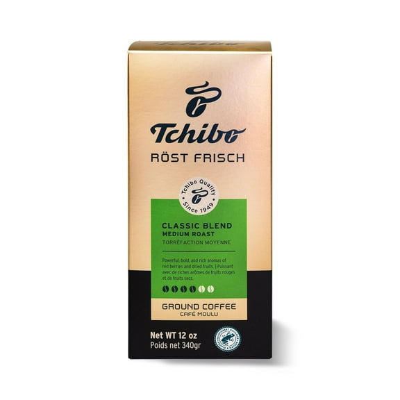 Ground Coffee - Röst Frisch Classic Blend - Lightly Roasted Arabica Beans with Delicate Hints of Dark Chocolate - Intensity 3/6, Acidity 2/6, Roast Level 2/6-12 oz - Pack of 1