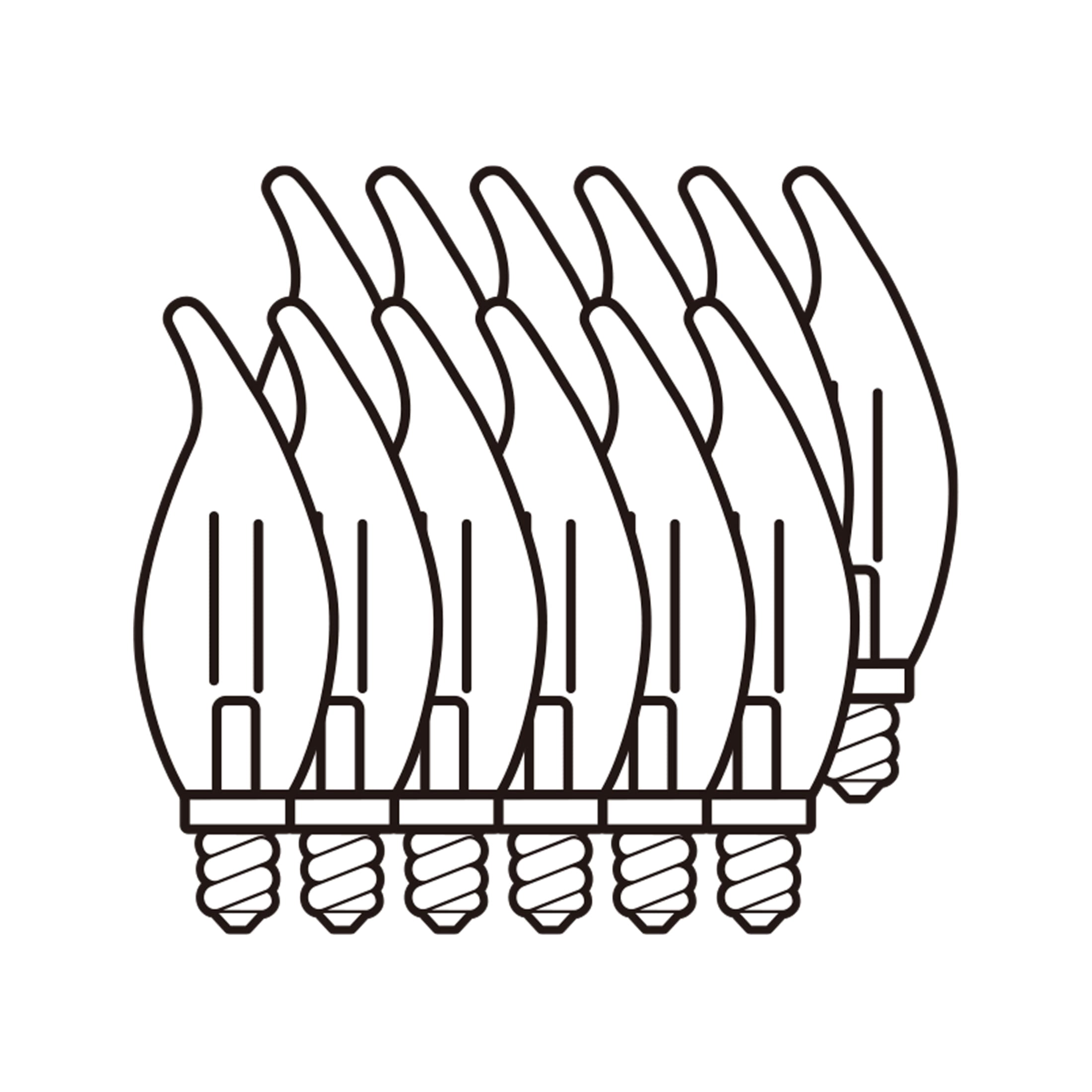 GE LED Light Bulbs, CAC Decorative Candle Bulbs, 25 Watt Replacement, Soft White (12 Pack)