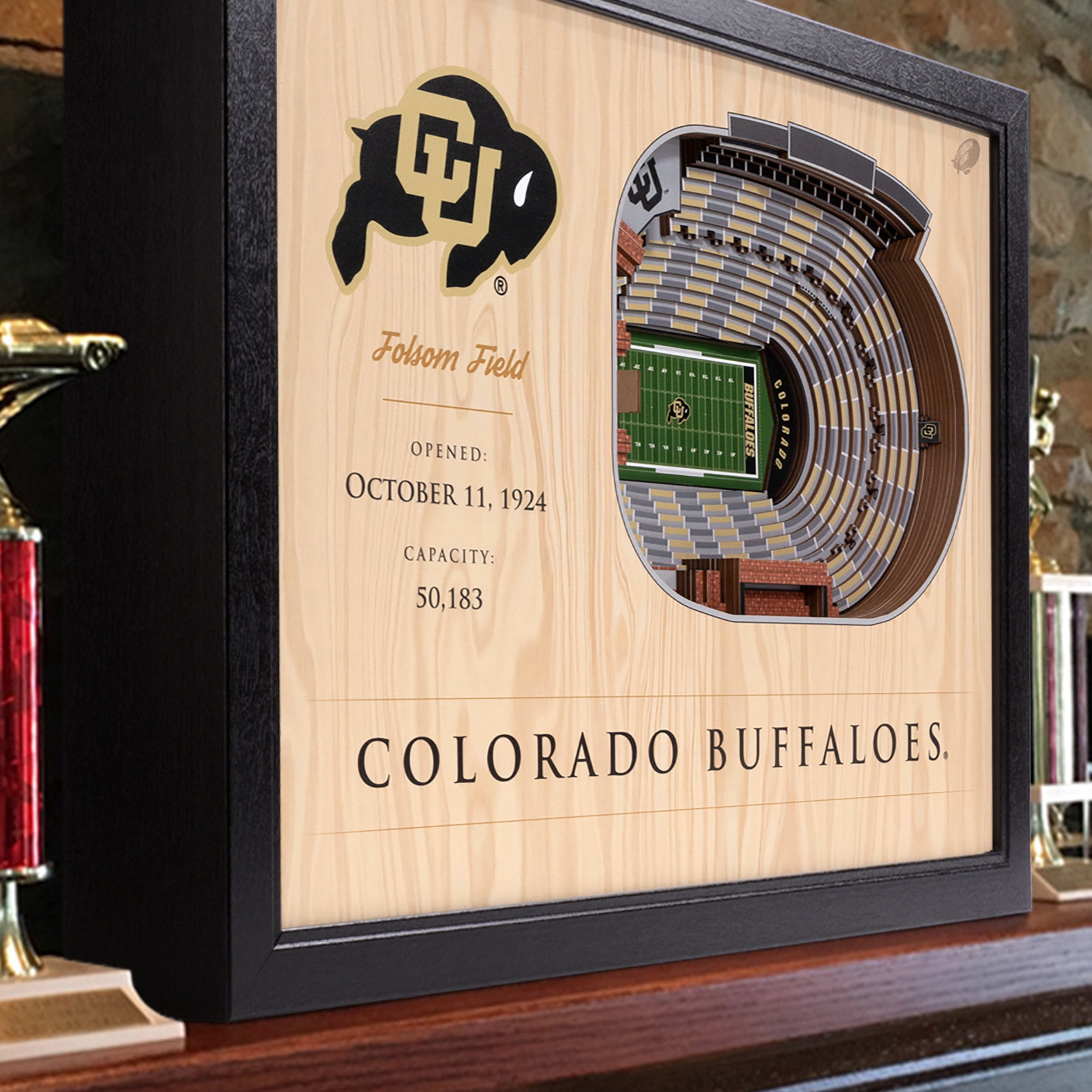 YouTheFan NCAA Colorado Buffaloes FB 25-Layer Stadiumview Wall Art