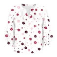 thumbnail image 6 of Women's Casual 3/4 Sleeve V-Neck Top with Printed Design, Soft and Comfortable Chiffon Blouse for Business or Summer Wear, Limited Time Off, 6 of 6