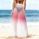 thumbnail image 3 of Pantalones de playa de gasa ligeros para mujer con protección solar, pantalones anchos de estilo bohemio estampados, blusa para mujer, 3 of 7