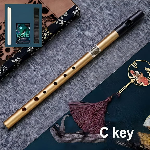 BESTSKY 6 Hole Flute C/D Key Irish Whistle Tin Penny Flute Woodwind Musical Whistle For Beginners Professionals