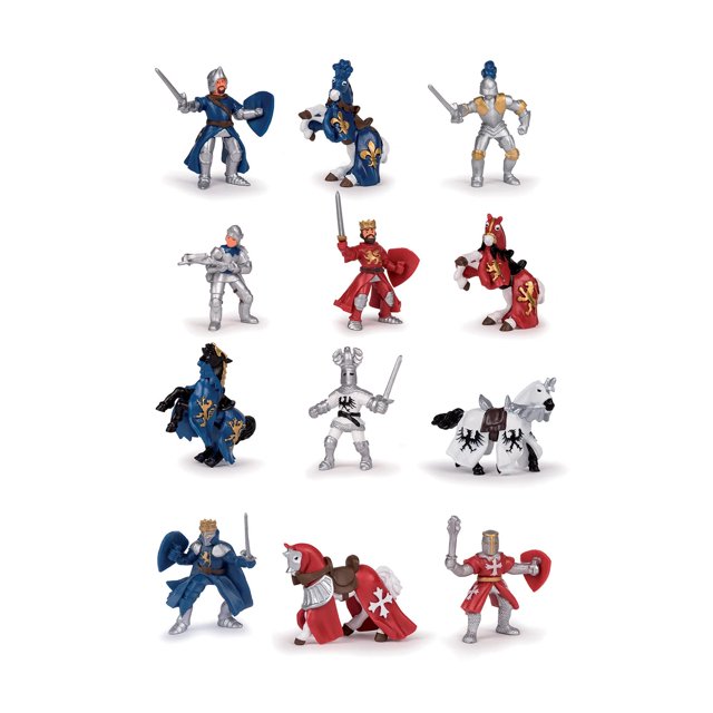 Figura Papo Mini Plus Knight con 12 figuras en recipiente de plástico