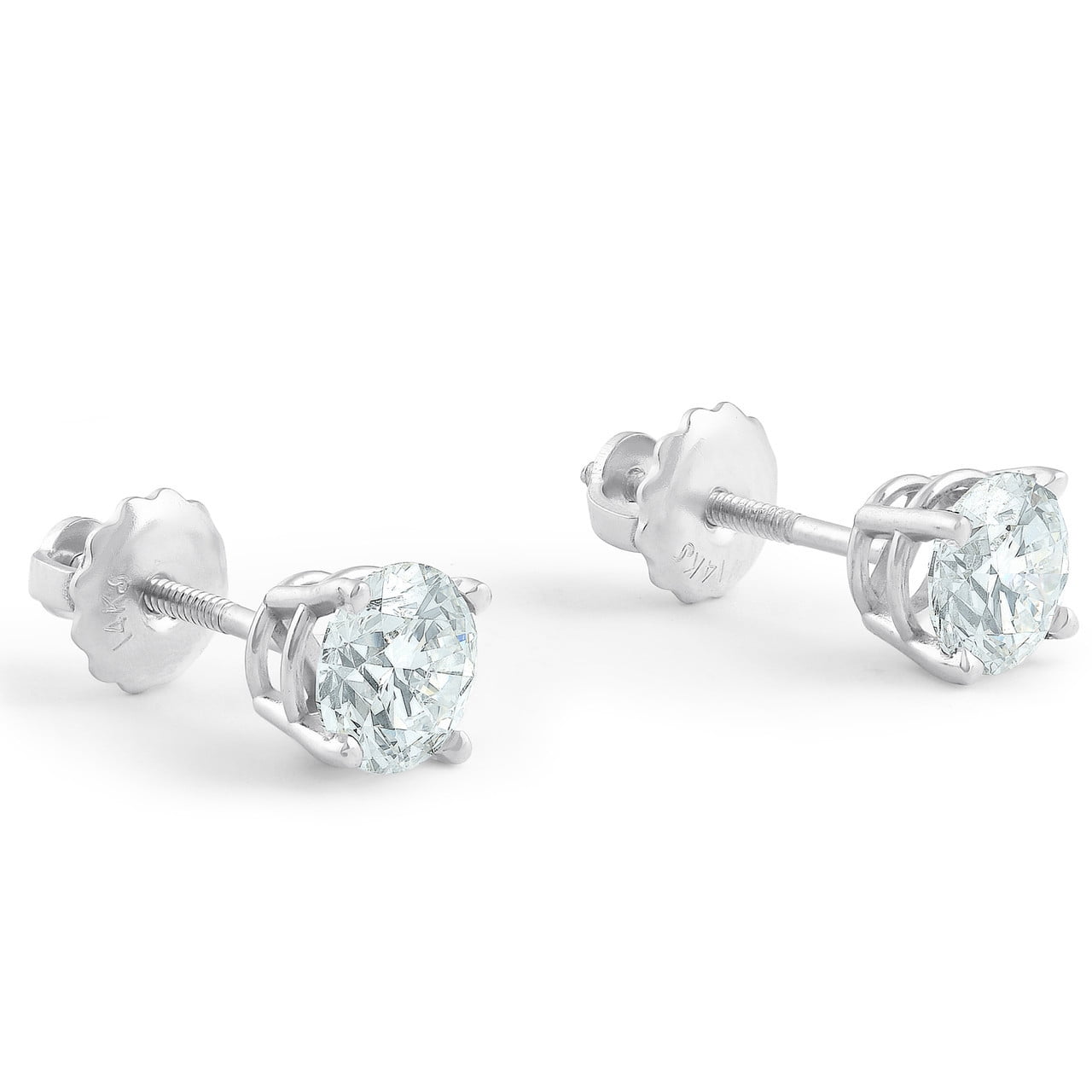 Pompeii 2 Ct TDW Diamond Screw Back Studs in 14k Gold Women's Earrings Lab Grown