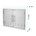 thumbnail image 3 of AdirHome Stainless Steel BBQ Grill Door Panel, Double Access, Rust-Resistant, W/Vents, 30 Inches, 3 of 7