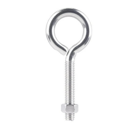 

Hampton 3/8 in. x 4 in. L Stainless Steel Eyebolt Nut Included (Pack of 5)