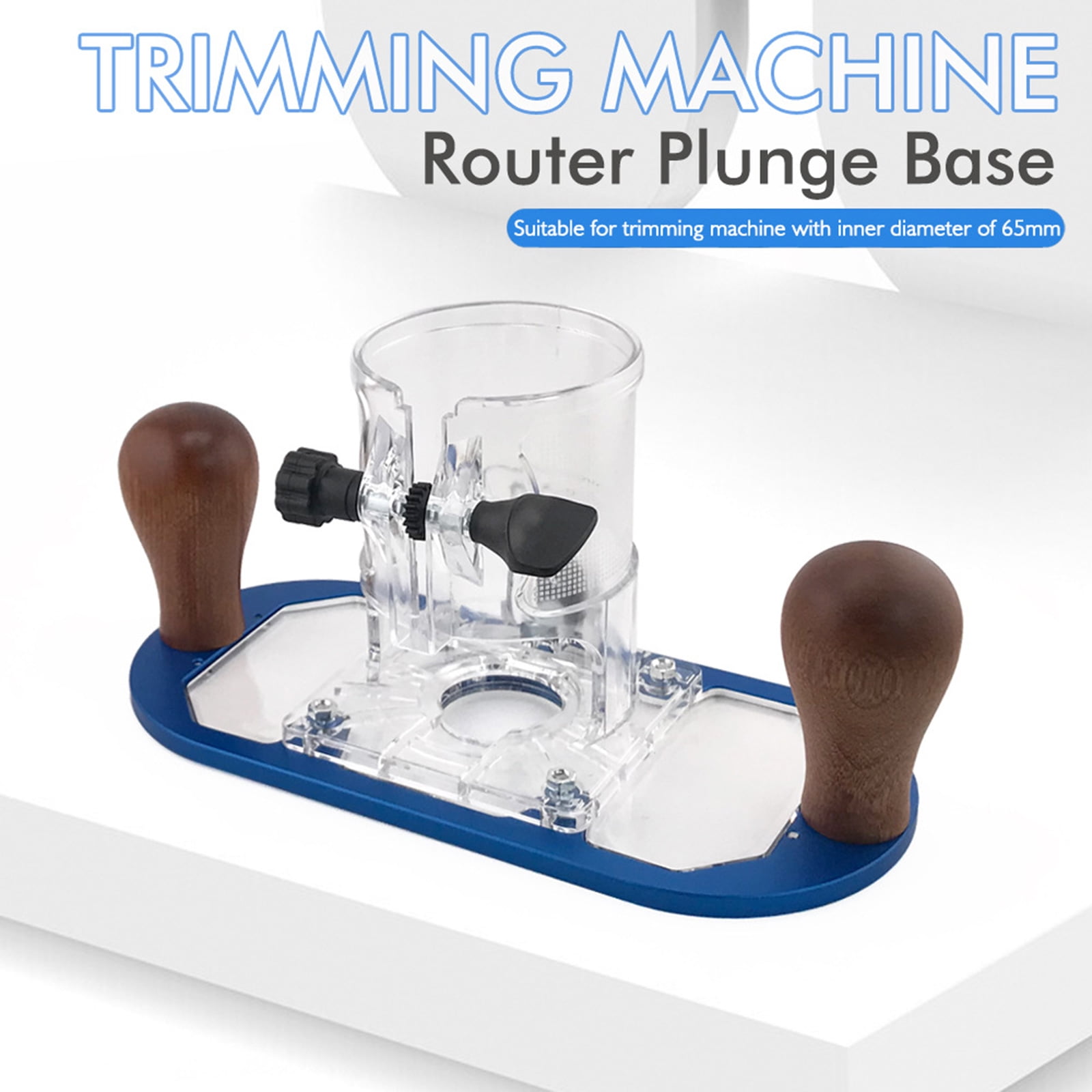 Professional Woodworking Router Base Stabilizers With Clear Cover Adjustable Blade Depth Durability Construction