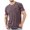 Purple, variant on Dursoulink Short Sleeve Shirt for Men, Solid Color Casual Sports Top with Front Pocket, Cotton Polyester Blend, Relaxed Fit, Round Neck, Summer Wear