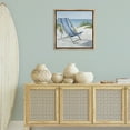 thumbnail image 3 of Stupell Industries Tranquil Beach Chair Landscape Painting Brown Floater Framed Canvas Art Print Wall Art, 25 x 25, 3 of 10