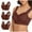 Coffee, variant on Jacenvly New Sports Bras for Women 3Pc 3Pc Strapless Underwear with Thin Side Collection and Daily Bra Breathable Bras for Women No Underwire Coffee