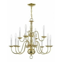 Traditional Twelve Light Chandelier-Polished Brass Finish Bailey Street Home 218-Bel-732097