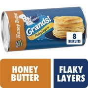 Pillsbury Grands! Flaky Layers Honey Butter Biscuits, 8 Count, 16.3 oz