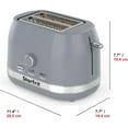 thumbnail image 2 of TEMOGU-2-Slice Toaster – 7 Adjustable Browning Levels – Removable Tray – 850W - Grey, 2 of 4