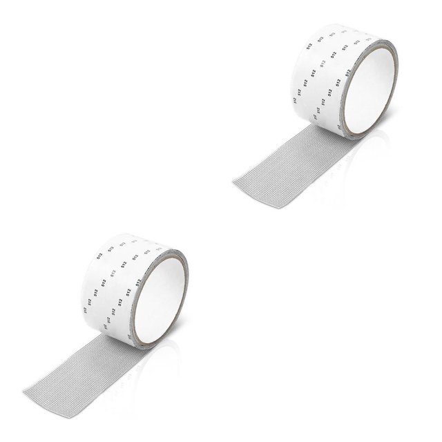 Billuyoard Cinta de reparación de parche de malla para ventana, adhesivo fuerte transpirable, cintas de cobertura de agujeros de fibra de vidrio de 3 Gris 2piezas Billuyoard CBP027208