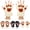 Brown, Black, Beige, variant on 3 Pairs Cat Paw Gloves Fingerless Gloves Winter Plush Gloves Fuzzy Plush Gloves for Women Girls