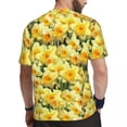 thumbnail image 4 of Yellow Flower T-Shirt Summer Daffodil Floral Print Casual T-Shirts Hip Hop Tshirt For Co, 4 of 5