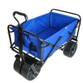 thumbnail image 3 of CoSoTower Folding Wagon Garden Shopping Beach Cart (Blue), 3 of 9