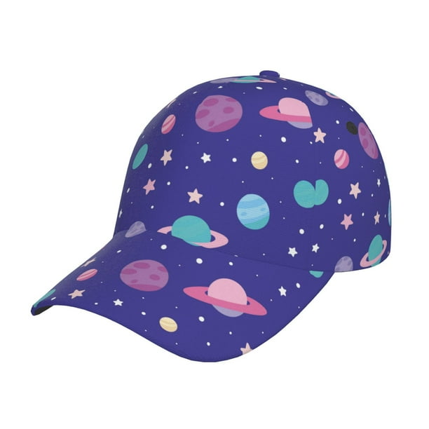 Fotbe Space Gorro Clásico de Béisbol, Gorra Ajustable con Broche Snapback, Gorro de Exterior de Algodón Suave