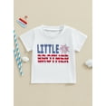 thumbnail image 2 of FEORJGP Kids Boy Girl 4th of July T-Shirts 6M-4T Toddler Baby Casual Crew Neck Shirts Letter Print Cute Short Sleeve Tops Infant Fashion Comfy Summer Clothes for Independence Day, 2 of 6
