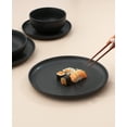 thumbnail image 5 of JoyJolt Mesa 6pc Stoneware 10.5" Dinner plate set - Matte Black, 5 of 8