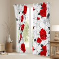 thumbnail image 3 of Homewish Romantic Red Rose Black Out Curtains for Couple, Anniversary Flower Floral Curtains Pack of 2 (42x63 Each), Valentines Day Bedroom Curtains, Living Room Curtains Decor, 3 of 6