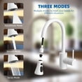 thumbnail image 2 of ORUYROP Pull Down Spray Head for Kitchen Faucet, 3-Function Kitchen Sink Spray Nozzle with 10 Adapters, Faucet Head Replacement Compatible with Moen, American Standard, Delta, Kohler Faucets,, 2 of 7