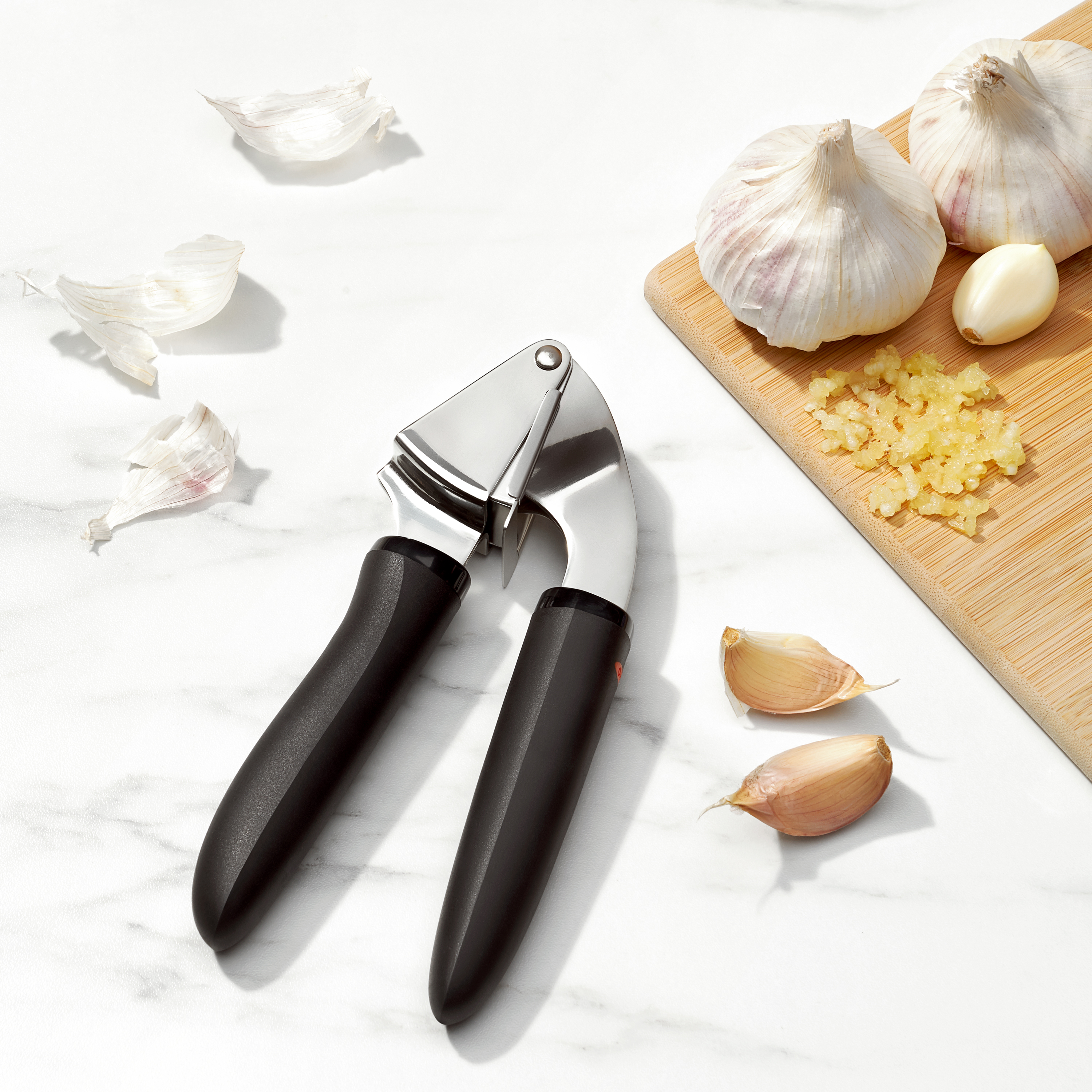OXO Softworks Stainless Steel Garlic Press, Black photo 6