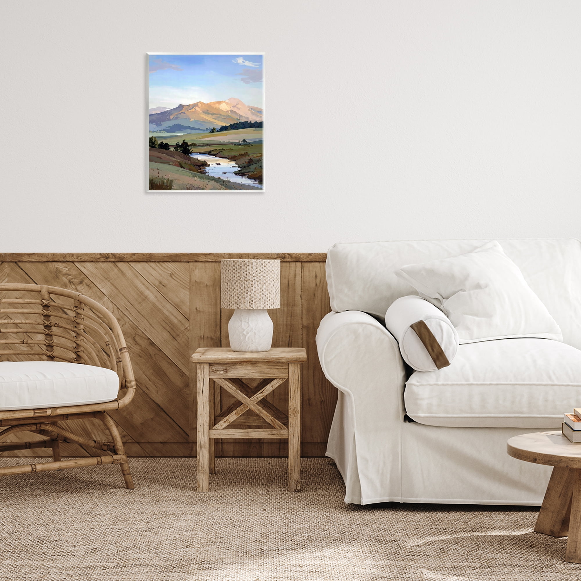 Stupell Industries Across The Valley River Wall Plaque Art, design by Alonza Saunders
