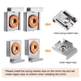 thumbnail image 3 of Frameless Mirror Secure, Metal Spring Loaded Clips With Wall Anchors And Screws, Slim Hardware Design For A Sleek Profile, Practical Fixing Kit For Easy Installation, 3 of 6