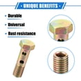 thumbnail image 3 of Unique Bargains 1 Set Car Double Banjo Bolt M10x1.5 Length 38mm Metric Thread Turbo Brake Line Fitting Adapter W/ Washer, 3 of 7