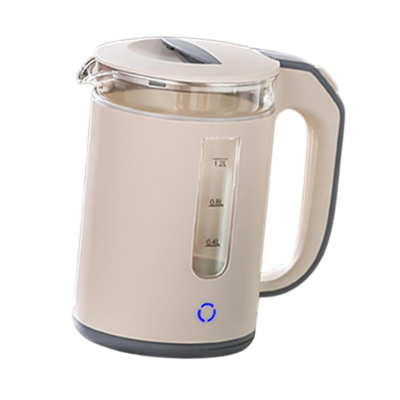 Fiocias High Borosilicate Glass Electric Kettle Hot Water Kettle for Hotel Daily Use Apricot color