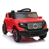UBesGoo 6V Kids Ride-On Car Truck w/ Remote Control, 3 Speeds, LED Headlights, MP3 Player, Horn - Red