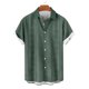 thumbnail image 4 of Blusa y camisa de manga corta con cuello vuelto Camisa casual para hombre Camisa de bolos vintage de manga corta Camisas de verano de playa cubana Camisa con botones Blusa para hombre Poliéster, 4 of 6