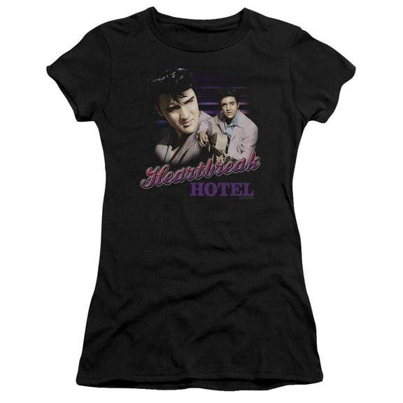 Elvis Presley Heartbreak Hotel Premium Junior Women's T-Shirt Black