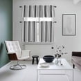 thumbnail image 4 of Black Grey Stripes Kitchen Curtains Sets for Windows 36 Inch Length, Simple Striped Lines Minimalist Modern Rod Pocket Window Treatments Tier Curtains and Valances Set for Bedroom/Bathroom, 4 of 8