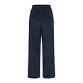 thumbnail image 5 of Womens Fluffy Pajama Pants Fuzzy Fleece Flannel Cozy Drawstring Lounge Pant Winter Warm Pj Bottoms Navy L, 5 of 7