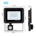 thumbnail image 2 of Motion Sensor Led Lights Outdoor Spotlight 50W 30W 20W 10W LED Projector With Detector Street Wall Lamp With Sensor PIR ,more stable connection, 2 of 7