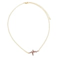 thumbnail image 1 of Collar de pedante de latón con licencia de plata/oro, de del de amor para siempre, párrafo corto en apariencia de , para Golden- Salvador  Collar colgante, 1 of 7