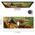 thumbnail image 2 of Heduofu  Green Mouse Pad Cute Frog Design Computer Laptop Mouse Pad Kawaii Office Decoration with Anti-Slip Rubber Base Washable Small Mousepad  31.5x11.8 in, 2 of 6