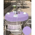 thumbnail image 4 of Purple Outdoor Tablecloth - 60 Inch Round Dining Table Cover, Modern Pure Lavender Purple Waterproof Outdoor Table Cloth with Umbrella Hole & Zipper for Picnic/Patio/Party, Modernlif85066, 4 of 5